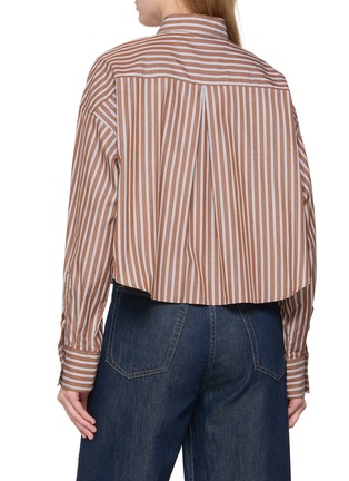 Back View - Click To Enlarge - RAG & BONE - Marin Cropped Striped Shirt