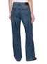 Back View - Click To Enlarge - RAG & BONE - Logan Spliced Wide Leg Dark Wash Jeans