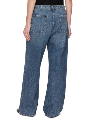 Back View - Click To Enlarge - RAG & BONE - Phoebe Drawstring Wide Leg Dark Wash Jeans
