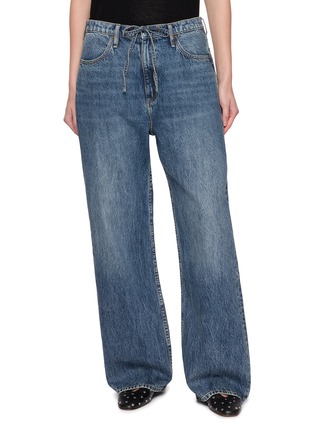 Main View - Click To Enlarge - RAG & BONE - Phoebe Drawstring Wide Leg Dark Wash Jeans