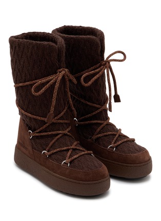 Detail View - Click To Enlarge - MOON BOOT - X Guest In Residence Ltrack Tall Wool Knit Snow Boots