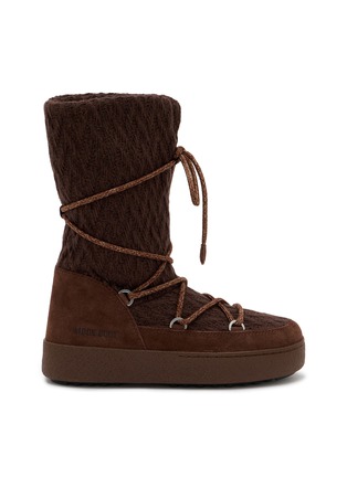 Main View - Click To Enlarge - MOON BOOT - X Guest In Residence Ltrack Tall Wool Knit Snow Boots