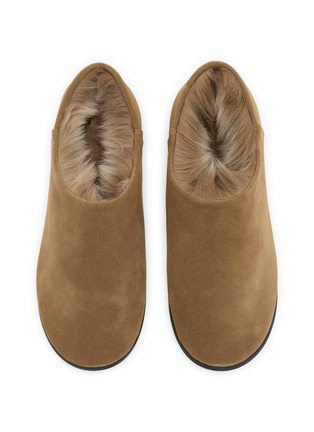 Figure View - Click To Enlarge - CHRISTEN - Big Bootie Slip On Suede Flats