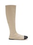 CHRISTEN Tabi Stretch Leather Knee High Boots