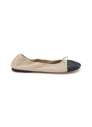 Main View - Click To Enlarge - CHRISTEN - Tabi Stretch Leather Ballerina Flats
