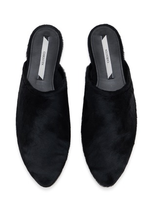 Detail View - Click To Enlarge - CHRISTEN - Eipse Pony Hair Mules