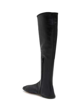  - CHRISTEN - Tabi Stretch Leather Knee High Boots