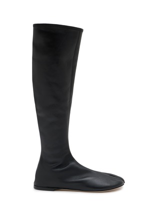 Main View - Click To Enlarge - CHRISTEN - Tabi Stretch Leather Knee High Boots