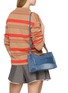 Front View - Click To Enlarge - JW ANDERSON - Medium Loafer Denim Shoulder Bag