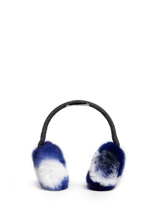 Main View - Click To Enlarge - MAISON MICHEL - 'Mia' tie dye rabbit fur ear muffs