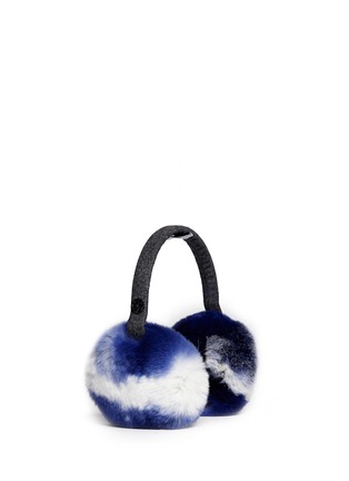 Figure View - Click To Enlarge - MAISON MICHEL - 'Mia' tie dye rabbit fur ear muffs