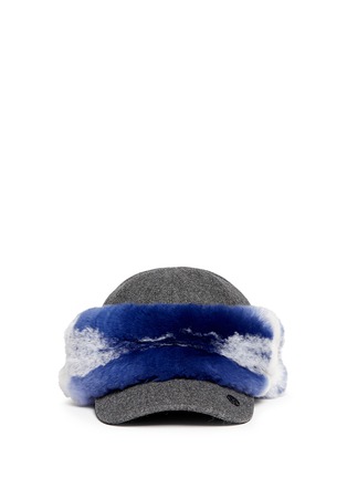 Main View - Click To Enlarge - MAISON MICHEL - Tie dye rabbit fur baseball cap
