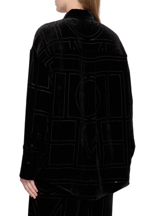Back View - Click To Enlarge - TOTEME - Oversized Jacquard Shirt