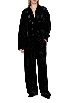 Figure View - Click To Enlarge - TOTEME - Oversized Jacquard Shirt