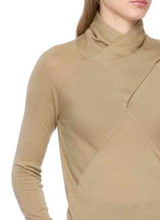  - TOTEME - Crossover Neck Wool Knit Top