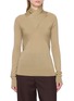 TOTEME Crossover Neck Wool Knit Top