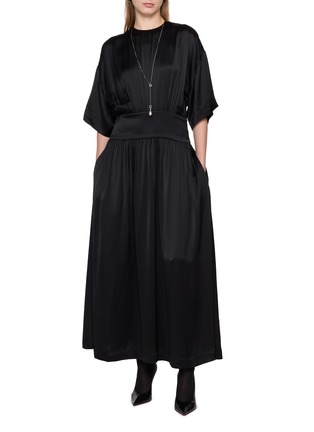 Figure View - Click To Enlarge - TOTEME - Satin Tee Dress