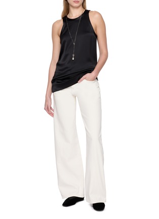 Figure View - Click To Enlarge - TOTEME - Curved Satin Tank