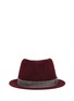 Main View - Click To Enlarge - MAISON MICHEL - 'Jim' woven bow rabbit furfelt hat