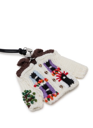 Detail View - Click To Enlarge - JW ANDERSON - House Cardigan Wool Cotton Knit Charm