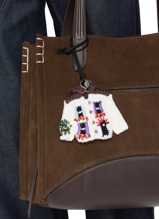 Front View - Click To Enlarge - JW ANDERSON - House Cardigan Wool Cotton Knit Charm