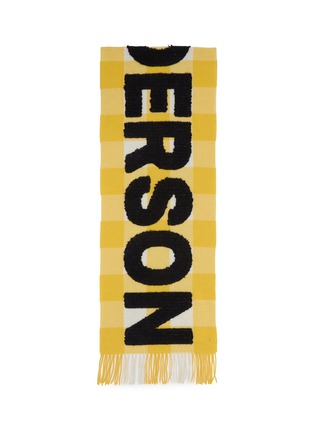 Detail View - Click To Enlarge - JW ANDERSON - Logo Alpaca Wool Blend Scarf