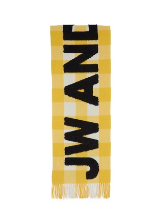 Main View - Click To Enlarge - JW ANDERSON - Logo Alpaca Wool Blend Scarf