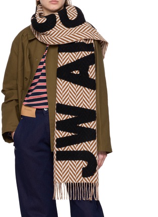 Figure View - Click To Enlarge - JW ANDERSON - Logo Wool Scarf