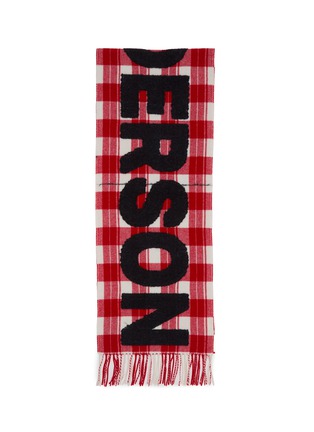 Detail View - Click To Enlarge - JW ANDERSON - Logo Alpaca Scarf