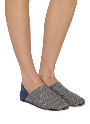 Figure View - Click To Enlarge - JW ANDERSON - Babouche Printed Linen Slipper Mules