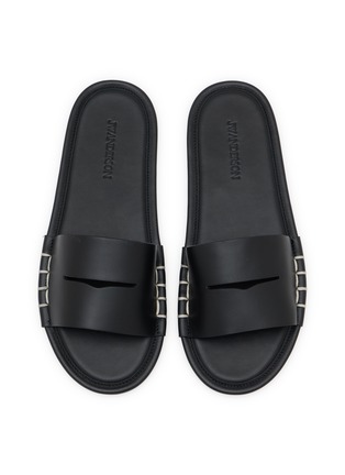 Detail View - Click To Enlarge - JW ANDERSON - Loafer Leather Slides