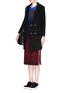 Figure View - Click To Enlarge - HELEN LEE - Double breasted tailored wool felt coat
