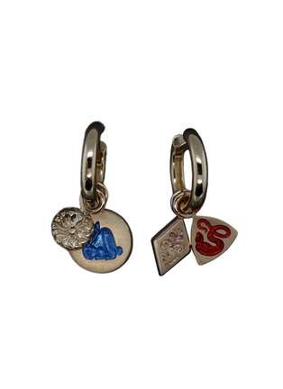 Main View - Click To Enlarge - CASTRO SMITH - Tabula Rasa 9K Gold Hoop Earrings