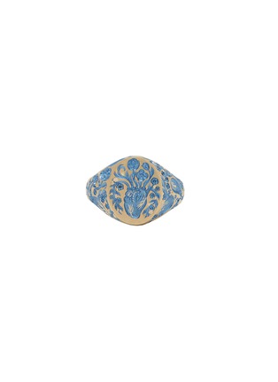 Detail View - Click To Enlarge - CASTRO SMITH - Anatomical Heart 18K Gold Signet Ring — US 6
