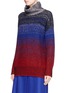 Front View - Click To Enlarge - HELEN LEE - Ombré intarsia knit turtleneck sweater