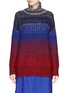 Main View - Click To Enlarge - HELEN LEE - Ombré intarsia knit turtleneck sweater