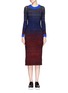 Main View - Click To Enlarge - HELEN LEE - Ombré intarsia knit maxi dress