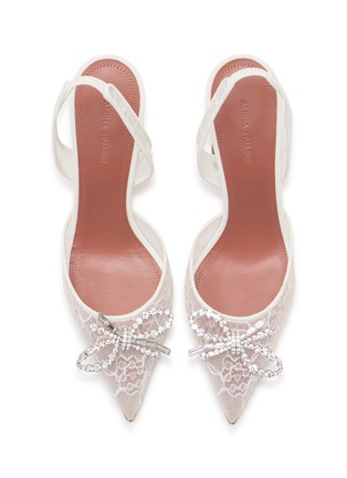 Detail View - Click To Enlarge - AMINA MUADDI - Rosie 95 Lace Slingback Pumps