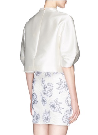 Back View - Click To Enlarge - HELEN LEE - 'Lotus' pleat neck silk blouse