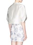 Back View - Click To Enlarge - HELEN LEE - 'Lotus' pleat neck silk blouse