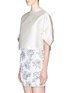 Front View - Click To Enlarge - HELEN LEE - 'Lotus' pleat neck silk blouse