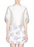 Main View - Click To Enlarge - HELEN LEE - 'Lotus' pleat neck silk blouse