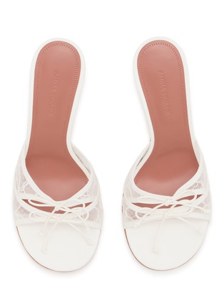 Detail View - Click To Enlarge - AMINA MUADDI - Eleonora 95 Lace Heeled Sandals