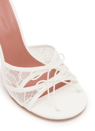 Detail View - Click To Enlarge - AMINA MUADDI - Eleonora 95 Lace Heeled Sandals