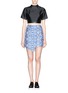 Figure View - Click To Enlarge - HELEN LEE - 'Mythic' cotton-wool blend jacquard asymmetric skirt