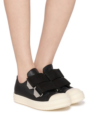 Figure View - Click To Enlarge - RICK OWENS  - Beatle Bozo Tractor Leather Women's Sneakers