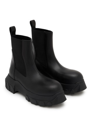 Detail View - Click To Enlarge - RICK OWENS  - Beatle Bozo Tractor Leather Boots