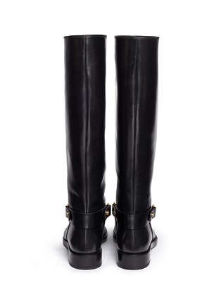 Back View - Click To Enlarge - LANVIN - Chain strap calf leather boots