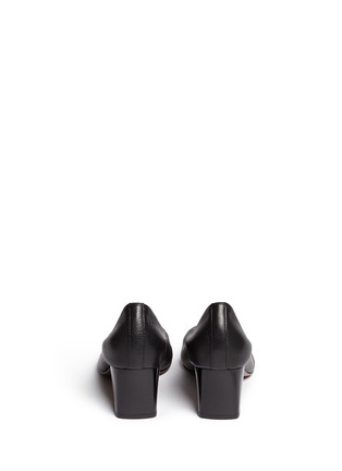 Back View - Click To Enlarge - LANVIN - Grainy leather ballerina pumps