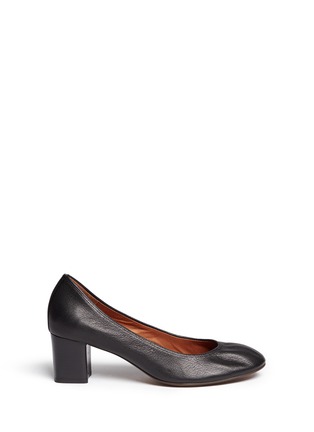 Main View - Click To Enlarge - LANVIN - Grainy leather ballerina pumps